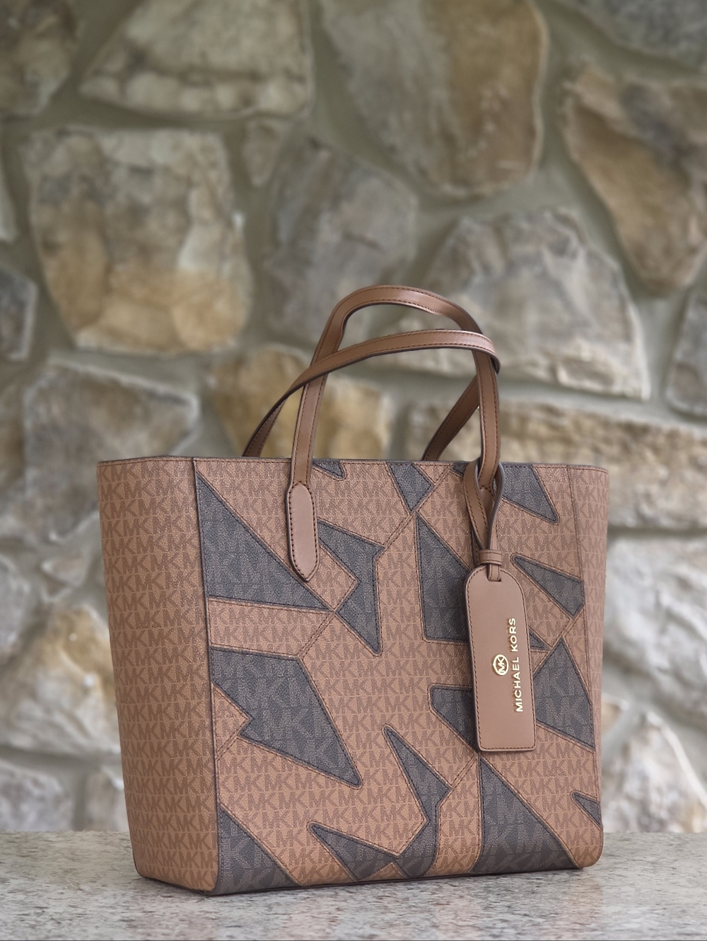 Michael Kors Sinclair Logo Large Brown Tote